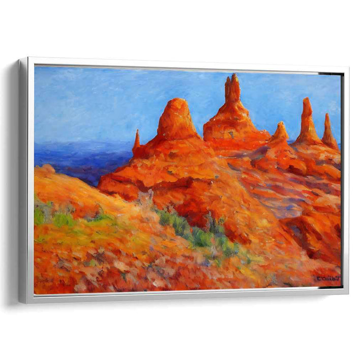 Vivid Strokes Melody: Vibrant Impressionist Landscape Canvas Art Print