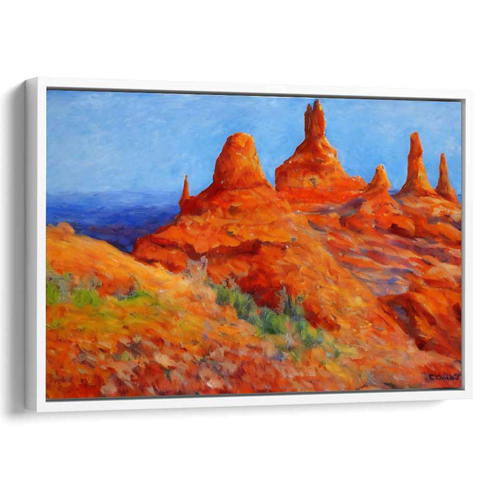 Vivid Strokes Melody: Vibrant Impressionist Landscape Canvas Art Print