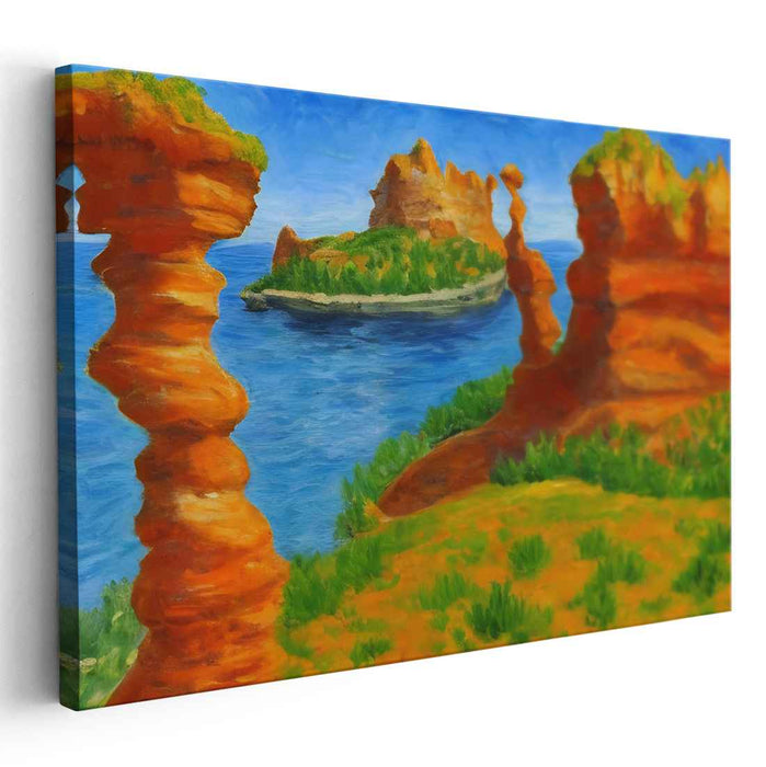 Coastal Serenity Landscape Canvas Art: Coastal Serenity Landscape Canvas Art