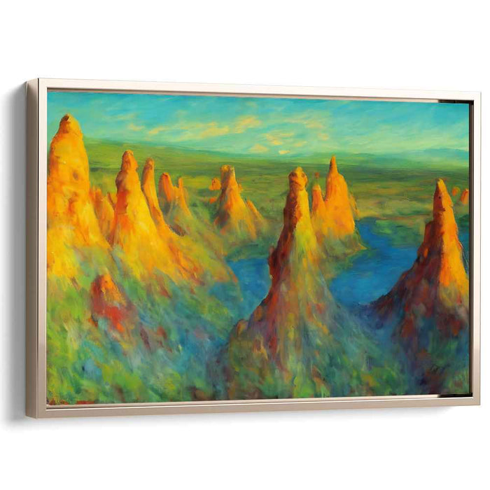 Distant Realms: Surreal Landscape Canvas Art Print