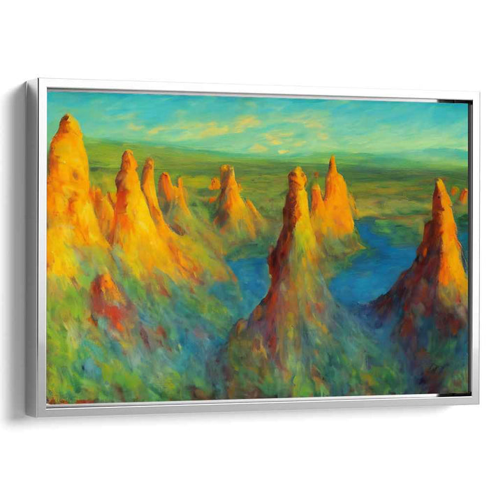 Distant Realms: Surreal Landscape Canvas Art Print