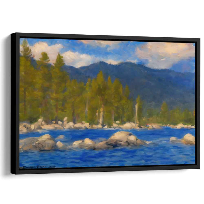 Calm Terrain: Serene Nature Landscape Canvas Art Print