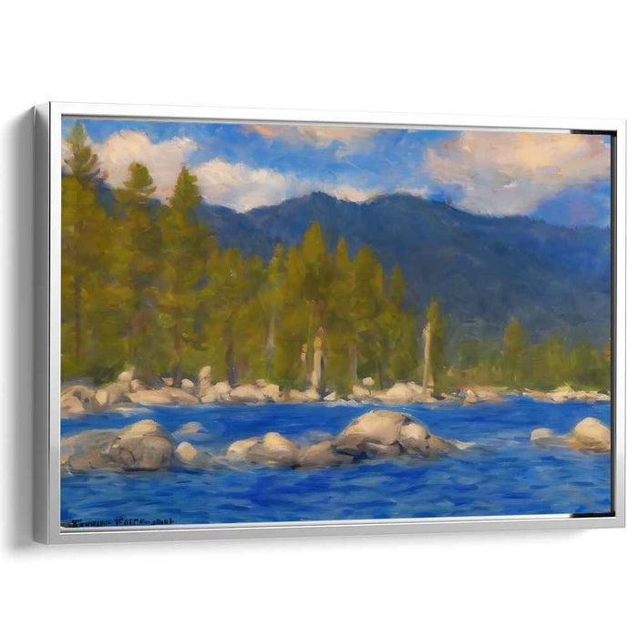 Calm Terrain: Serene Nature Landscape Canvas Art Print