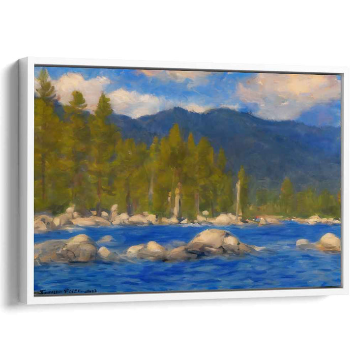 Calm Terrain: Serene Nature Landscape Canvas Art Print