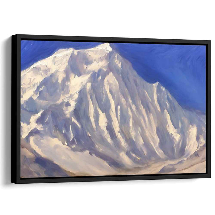 Solitude's Peak: Tranquil Mountain Landscape Canvas Art