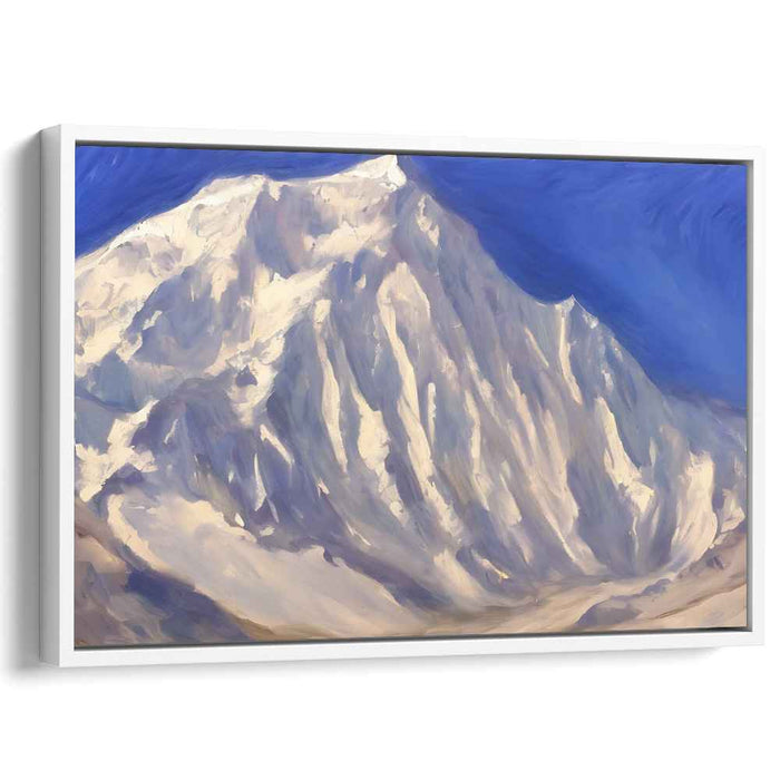 Solitude's Peak: Tranquil Mountain Landscape Canvas Art