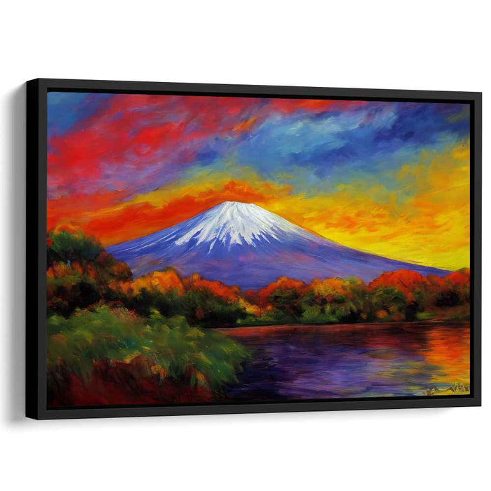 Color Splashed Meadow Dance: Vibrant Impressionist Landscape Canvas Art