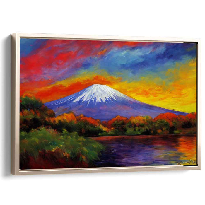 Color Splashed Meadow Dance: Vibrant Impressionist Landscape Canvas Art