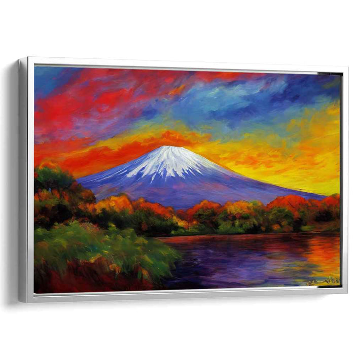 Color Splashed Meadow Dance: Vibrant Impressionist Landscape Canvas Art