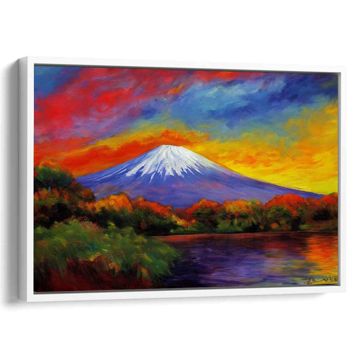 Color Splashed Meadow Dance: Vibrant Impressionist Landscape Canvas Art