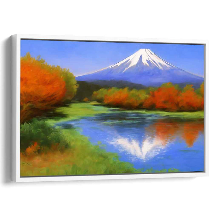 Mountain's Autumn Majesty: Autumn Landscape with Majestic Mountain