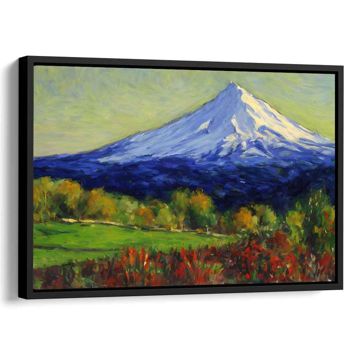 Colorful Brush Dance: Impressionist Landscape with Vibrant Foliage