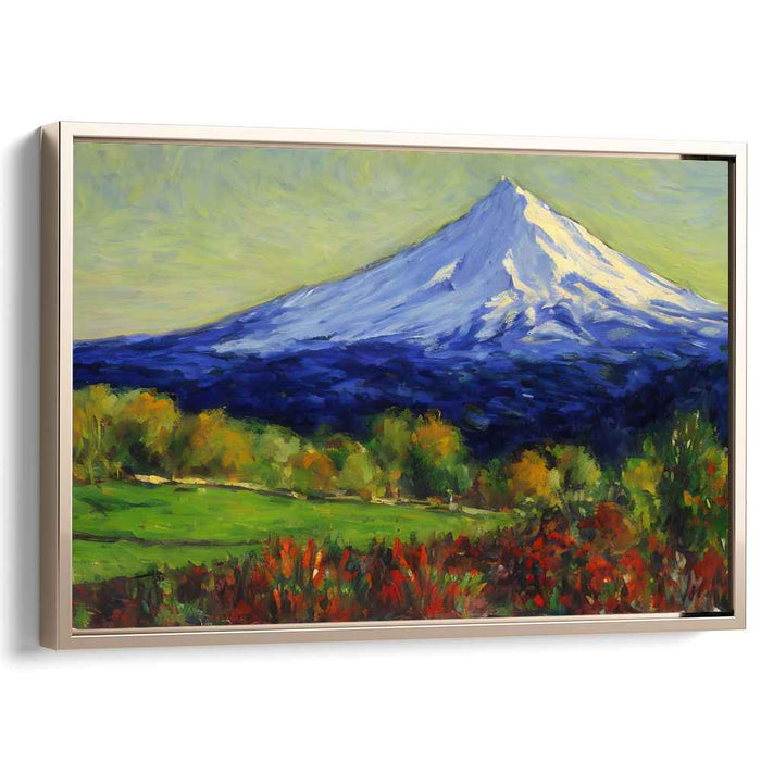 Colorful Brush Dance: Impressionist Landscape with Vibrant Foliage