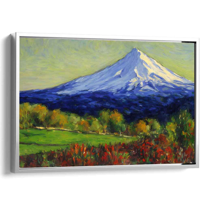 Colorful Brush Dance: Impressionist Landscape with Vibrant Foliage