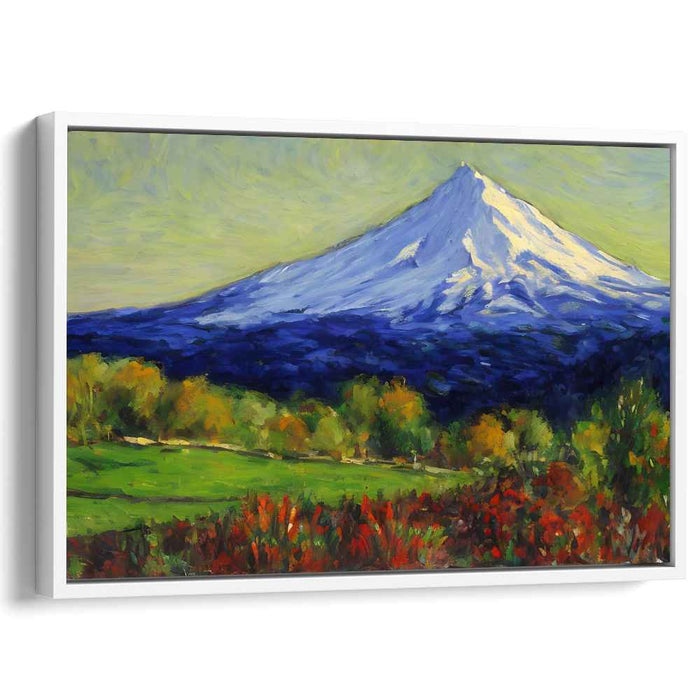 Colorful Brush Dance: Impressionist Landscape with Vibrant Foliage