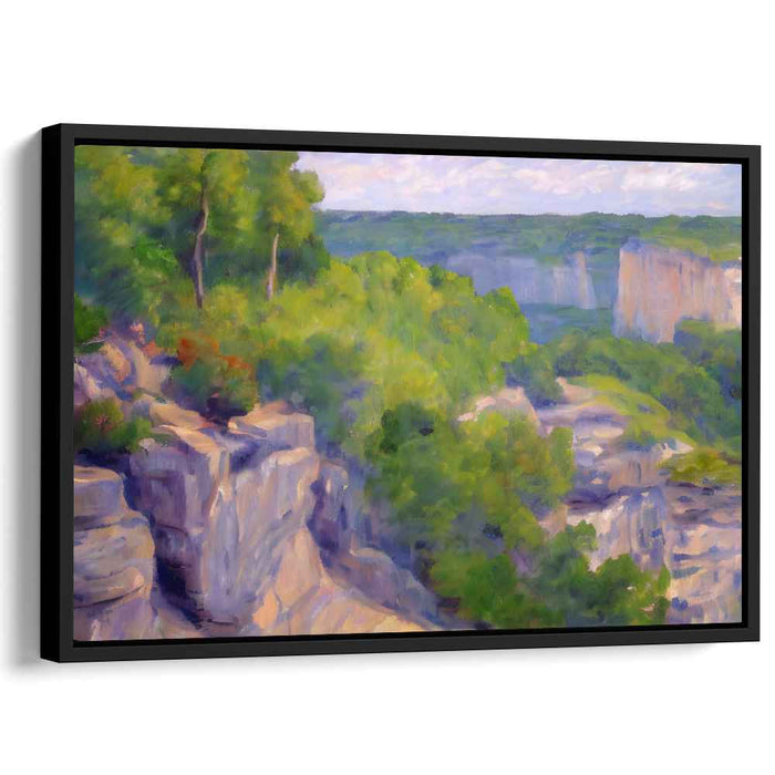 Subtle Brushstrokes Among Nature: Impressionist Landscape Canvas Art Print