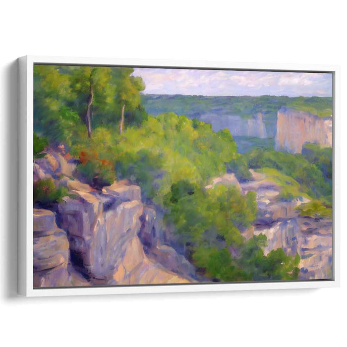 Subtle Brushstrokes Among Nature: Impressionist Landscape Canvas Art Print