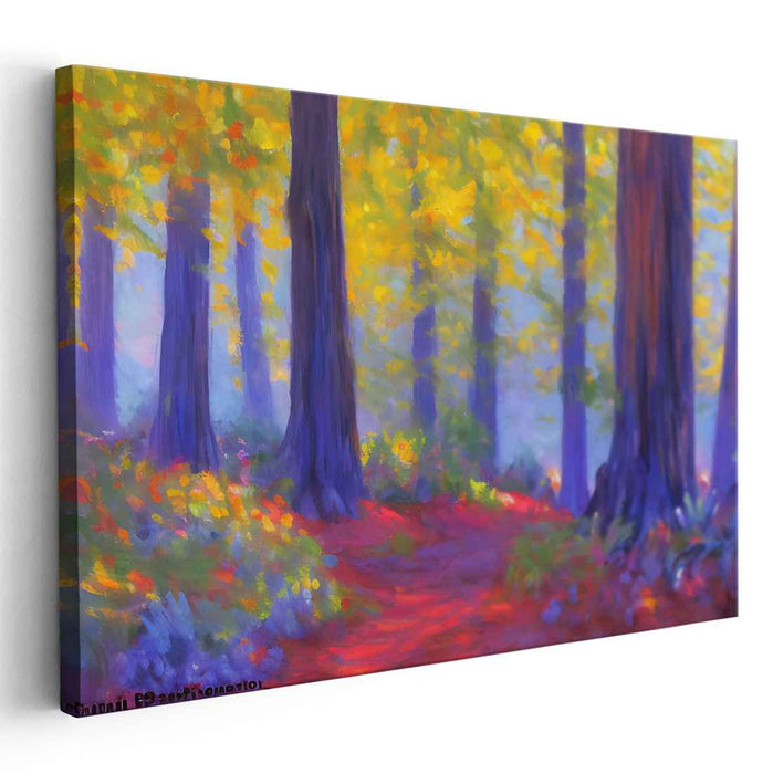 Impressionist Mosaic Skies: Vivid Impressionist Landscape Canvas Art