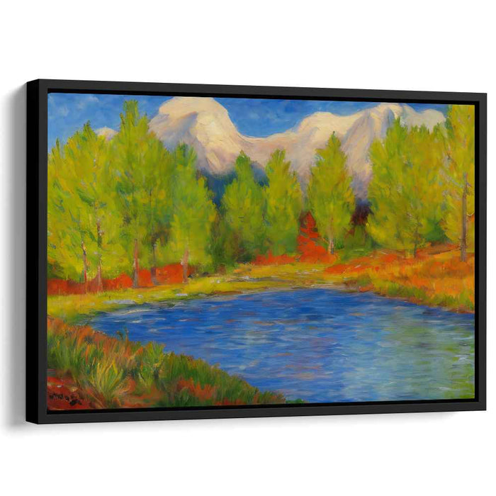 Mountain Melody of Fall: Serene Mountain Landscape with Vibrant Autumn Foliage