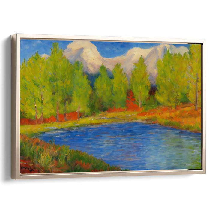 Mountain Melody of Fall: Serene Mountain Landscape with Vibrant Autumn Foliage