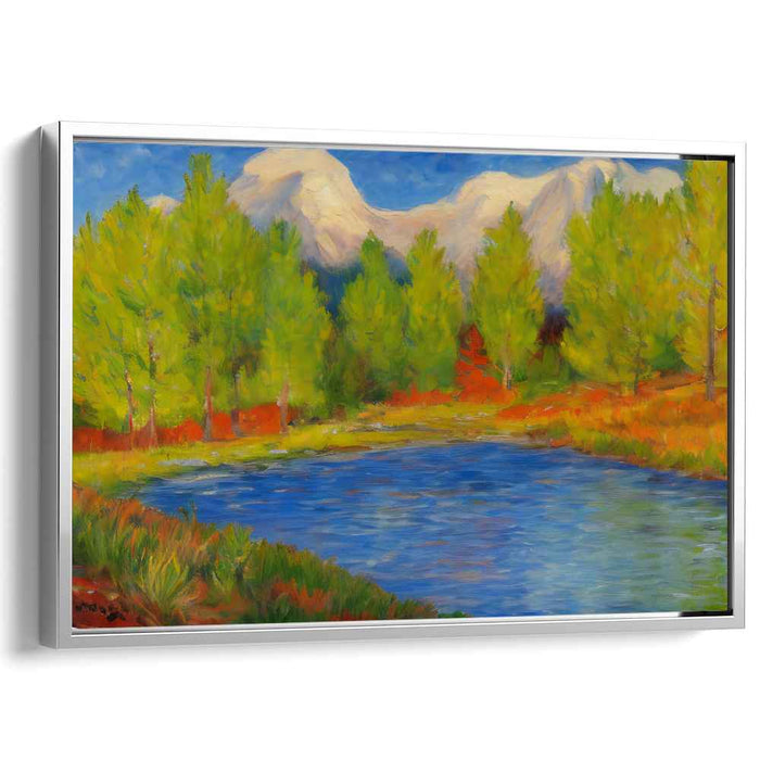 Mountain Melody of Fall: Serene Mountain Landscape with Vibrant Autumn Foliage