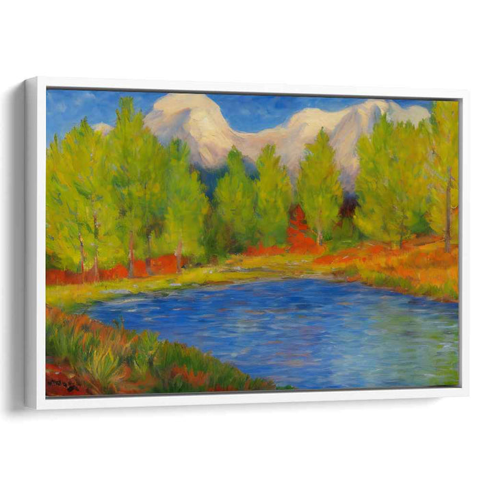 Mountain Melody of Fall: Serene Mountain Landscape with Vibrant Autumn Foliage