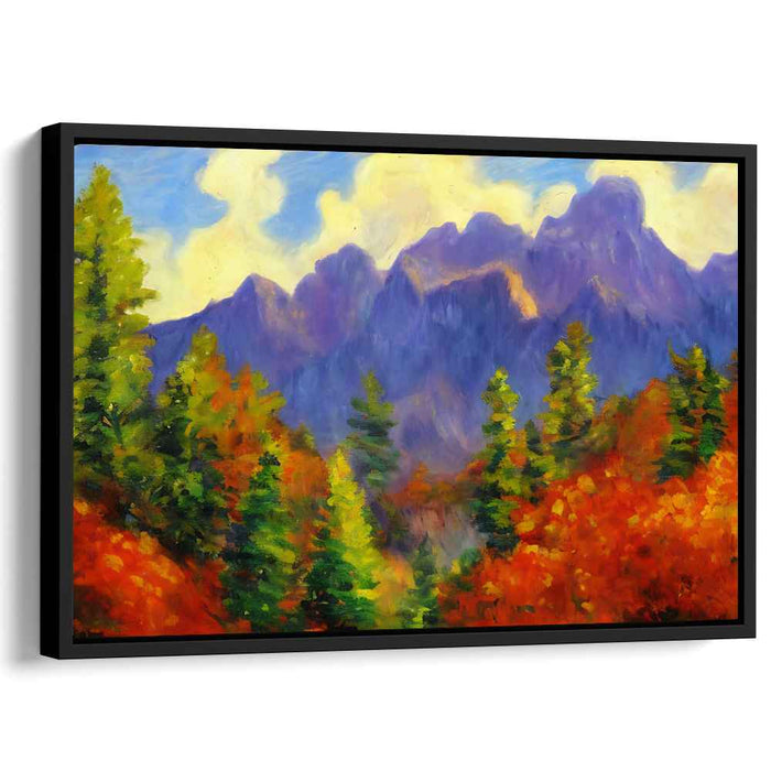 Whispers Of Fall Beauty: Impressionist Autumn Landscape Canvas Art Print