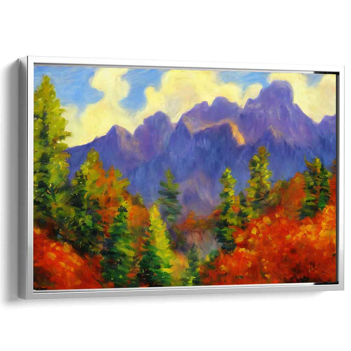 Whispers Of Fall Beauty: Impressionist Autumn Landscape Canvas Art Print