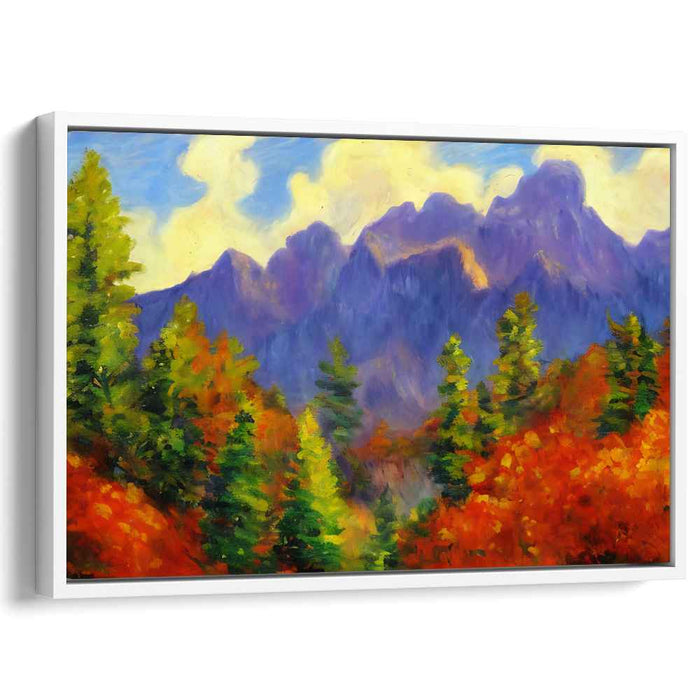 Whispers Of Fall Beauty: Impressionist Autumn Landscape Canvas Art Print