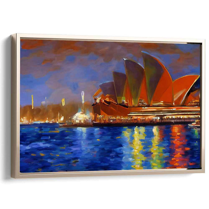 Opera Nocturne: Nighttime Symphony at Sydney Opera House Canvas Art Print