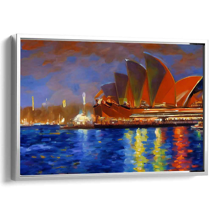 Opera Nocturne: Nighttime Symphony at Sydney Opera House Canvas Art Print