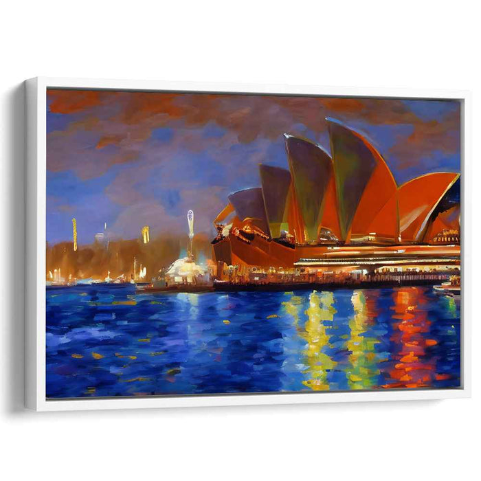Opera Nocturne: Nighttime Symphony at Sydney Opera House Canvas Art Print