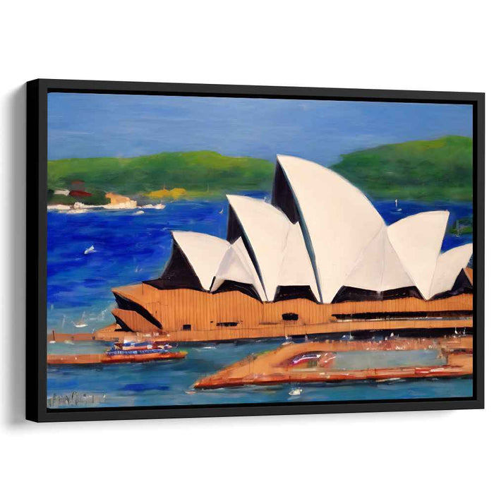 Coastline Chronicles: Iconic Waterfront Landmark Canvas Art Print