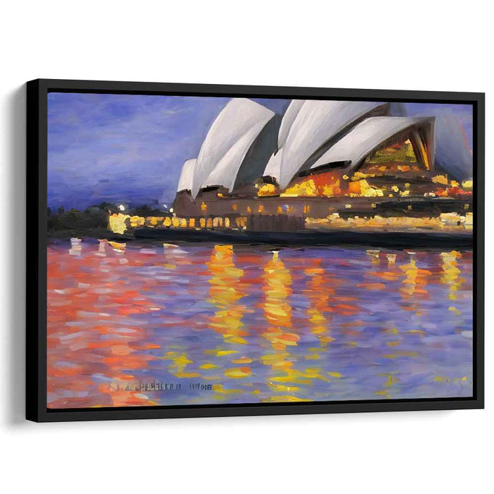 Harbor Symphony Impressions: Impressionist Sydney Opera House Canvas Art Print