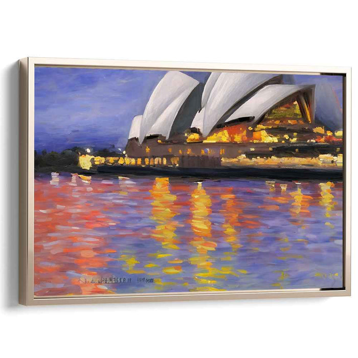 Harbor Symphony Impressions: Impressionist Sydney Opera House Canvas Art Print
