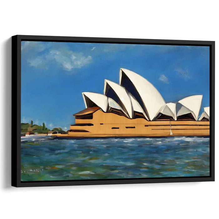 Echoes Of Cerulean Harmony: Sydney Opera House Under Azure Skies Canvas Art Print