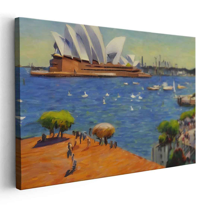 Harbor Dreams Dance: Impressionist Sydney Opera House Canvas Art