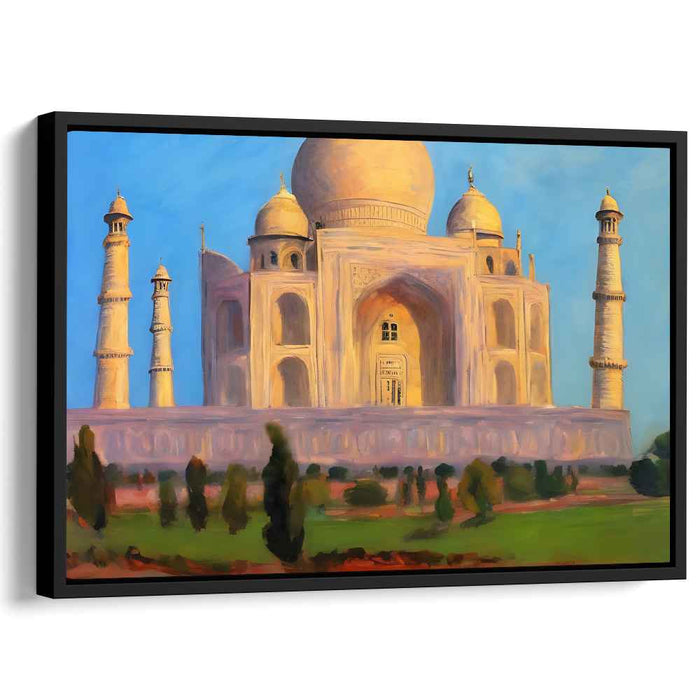 Golden Dusk Glow: Golden Sunset Canvas Art Print