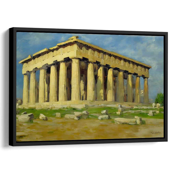 Olympian Sun Sanctuary: Classical Greek Temple in Sunlit Glory