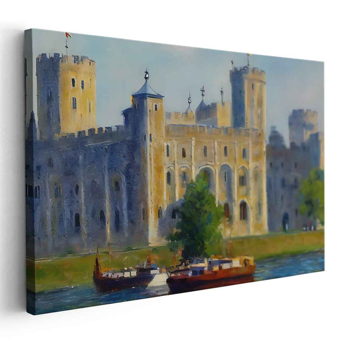 Serenade of Brushstrokes: Impressionist Landscape Canvas Art Print