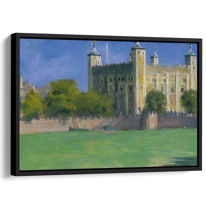 Castle of Azure Skies: Historic Fortress Under a Clear Blue Sky