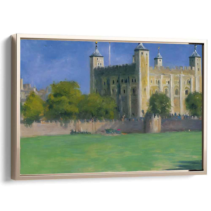 Castle of Azure Skies: Historic Fortress Under a Clear Blue Sky