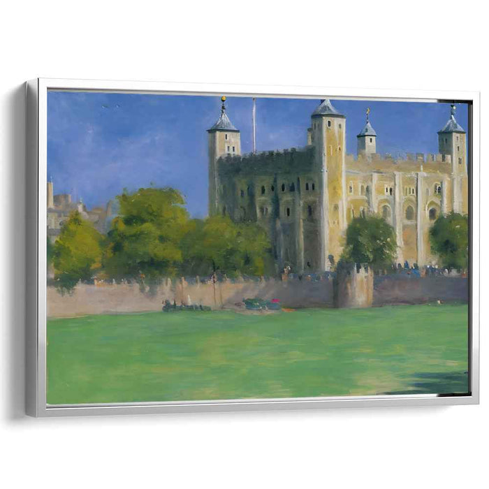 Castle of Azure Skies: Historic Fortress Under a Clear Blue Sky