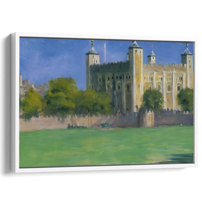 Castle of Azure Skies: Historic Fortress Under a Clear Blue Sky