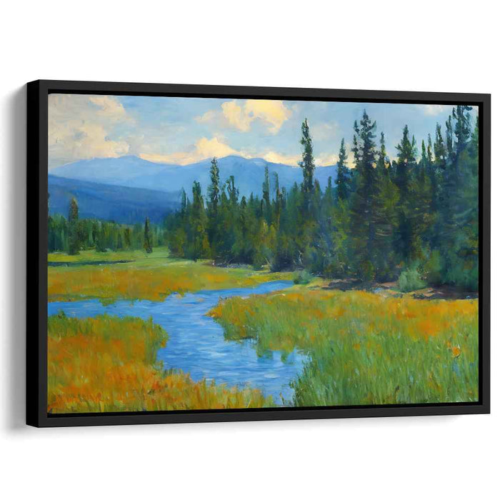 Verdant Canvas: Lush Landscape Oil Painting