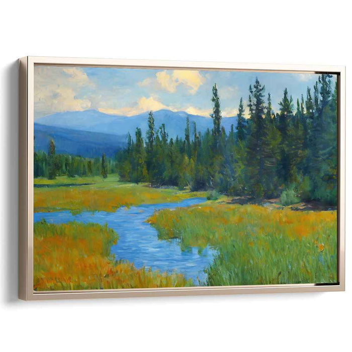 Verdant Canvas: Lush Landscape Oil Painting