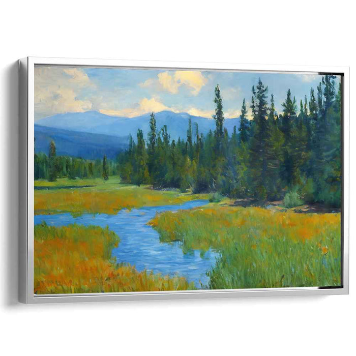Verdant Canvas: Lush Landscape Oil Painting