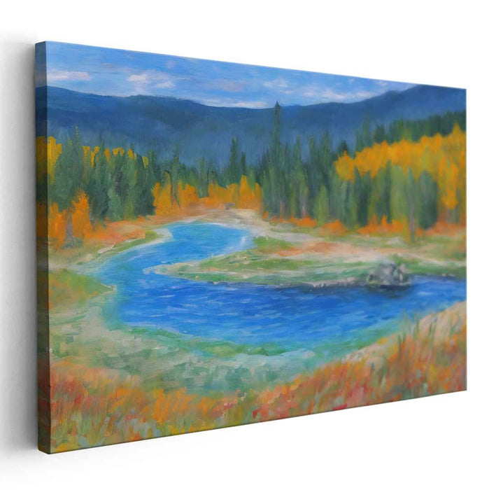 Ethereal Rainbow Palette World: Vibrant Landscape Oil Painting