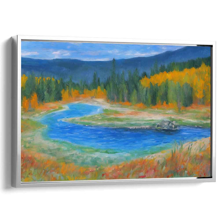 Ethereal Rainbow Palette World: Vibrant Landscape Oil Painting