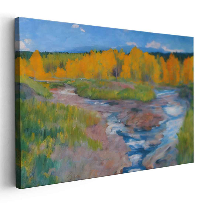 Lush Horizons: Vibrant Landscape Oil Painting